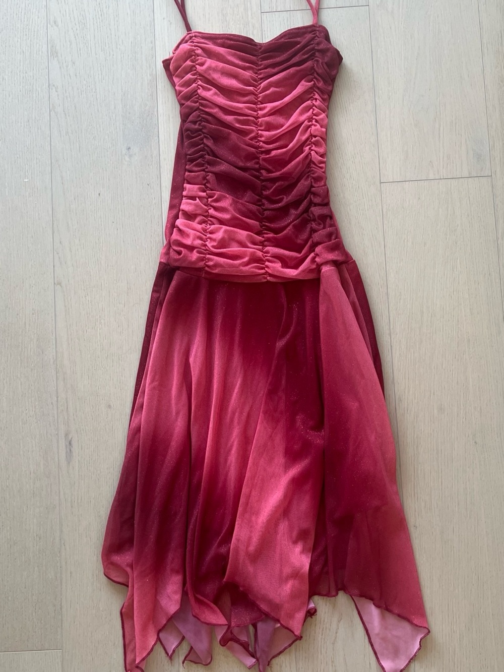 Y2K Pink ruched dress